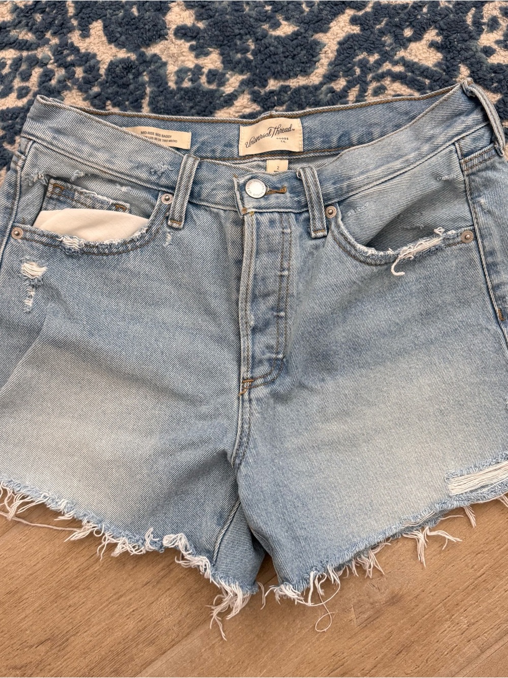 Universal Thread Light Blue Distressed Denim Cutoff Shorts